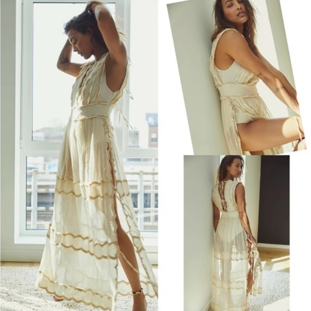 Free People Intimately Luna Lace Maxi Bodysuit